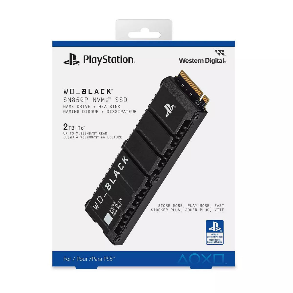 WD_BLACK SN850P 2TB Internal SSD PCIe Gen 4x4 with Heatsink - Official WD_BLACK SN850P 2TB Internal SSD PCIe Gen 4x4 with Heatsink - Official