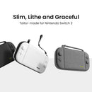 tomtoc Slim Carrying Case for Nintendo Switch 2 (2025 Model): Odorless Felt Protective Hard Shell with 12 Game Card Slots, Portable Travel Storage Case with Original Patent and Military Grade Protection