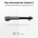 tomtoc Slim Carrying Case for Nintendo Switch 2 (2025 Model): Odorless Felt Protective Hard Shell with 12 Game Card Slots, Portable Travel Storage Case with Original Patent and Military Grade Protection