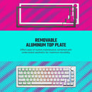 Cooler Master CK721 65% Hybrid Wireless 2.4GHz/ Bluetooth Silver/White Mechanical Gaming Keyboard, Tactile Brown Switches, Customizable RGB, Ergonomic Design, 3-Way Dial (CK-721-SKTM1-US)