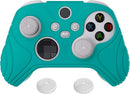 PlayVital Samurai Edition Aqua Green Anti-Slip Controller Grip Silicone Skin with White Thumb Stick Caps for Xbox Series S/X Controller (by eXtremeRate)