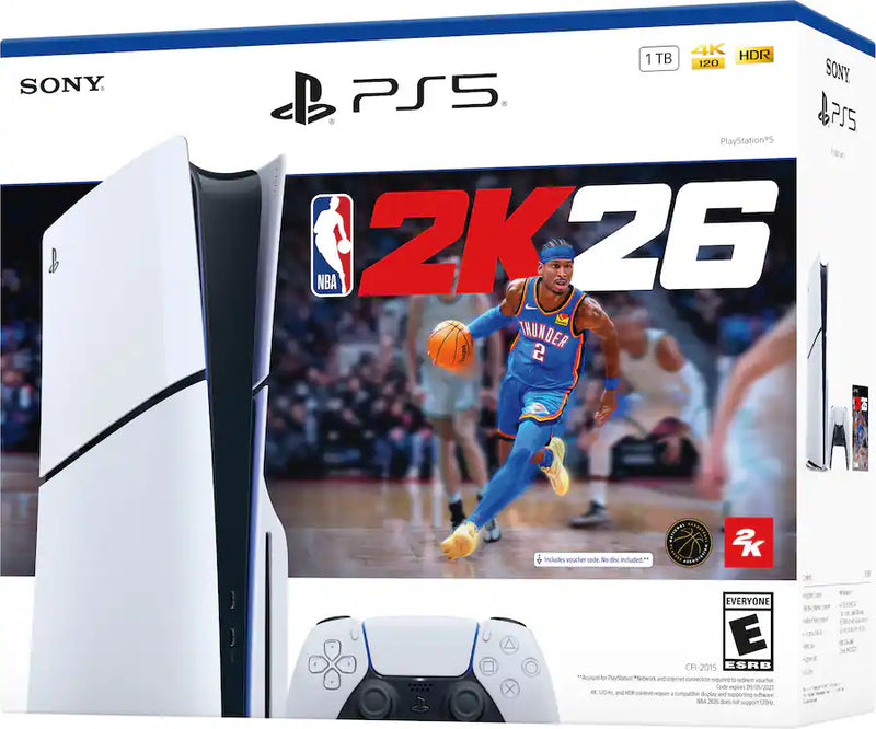 Sony PS5 Console – NBA 2K26 Bundle - PlayStation 5, Disc, 1TB SSD.