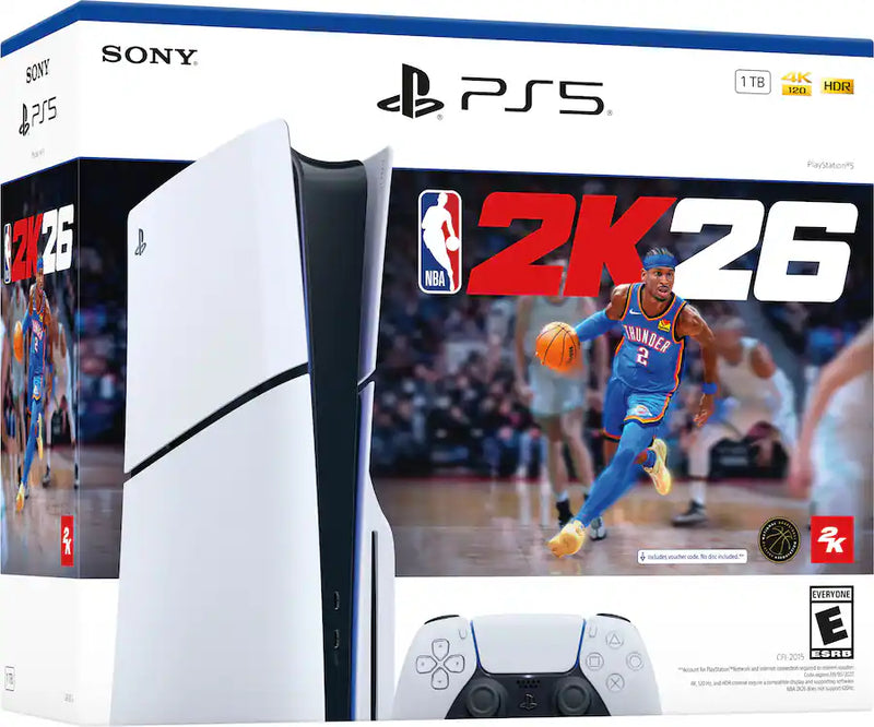 Sony PS5 Console – NBA 2K26 Bundle - PlayStation 5, Disc, 1TB SSD.