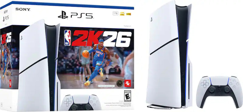 Sony PS5 Console – NBA 2K26 Bundle - PlayStation 5, Disc, 1TB SSD.