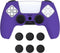 PlayVital Pure Series - Dockable Model - Anti-Slip Silicone Cover Skin for PS5 Controllers, Soft Rubber Grip Case -Compatible with Charging Stations - Thumb Grip Caps included - Purple