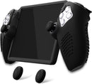 PS Portal Silicone Protective Case with Thumb Grips – Enhanced Grip Comfort | Anti-Slip 3D Studded Design | Full Protection | Black - by PlayVital