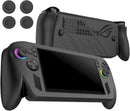 Soft Silicone Protective Cover/ Sleeve/ Case for Asus ROG Xbox Ally/ Ally X,  plus 4 Thumbstick Caps, Shockproof (Black)