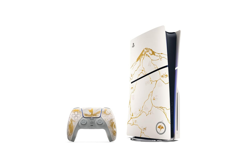 Sony PS5 Console: Ghost of Yōtei Gold Limited Edition Bundle - PlayStation 5 - Slim, Disc, 1TB SSD.