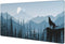 Fog Forest Blue Mountains Wolf Tree XXL Gaming Mouse Pad for Desk, Non-Slip, Long, Extended (31.5 in X 11.8 in)