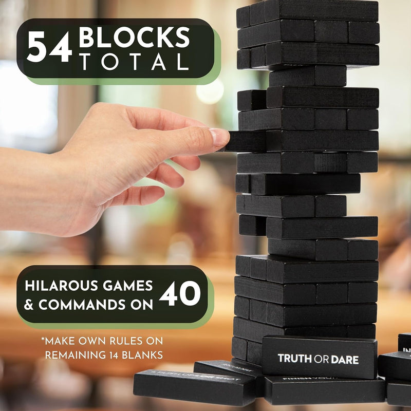 Adult Drinking Game - 54 Blocks with Hilarious Commands and Games on 40 of Them | Perfect Pregame Entertaining Party Starter Game