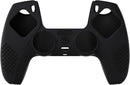 eXtremeRate PlayVital Black 3D Studded Edition Anti-Slip Silicone Cover Skin for PS5 Wireless Controller with 6 Black Thumb Grip Caps