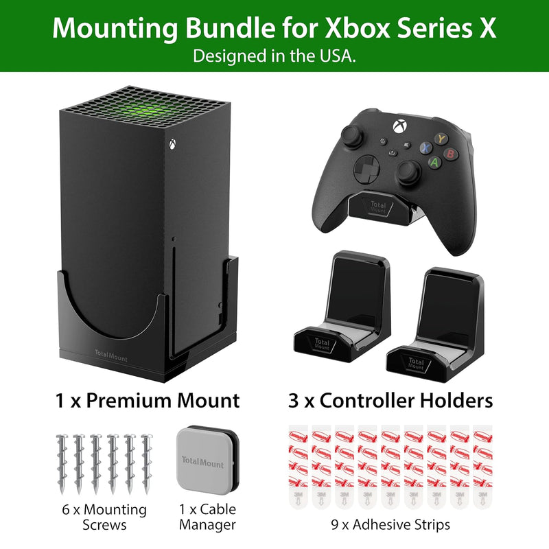 TotalMount – Wall Mount for Xbox Series X – (Large Bundle: Wall Mount