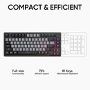 ARZOPA 75% Mechanical Gaming Keyboard Wired, Rainbow Backlit 81 Keys, Gasket Mount, One Knob Volume Control, Sound Absorbing Pads, Linear Red Switch-K81