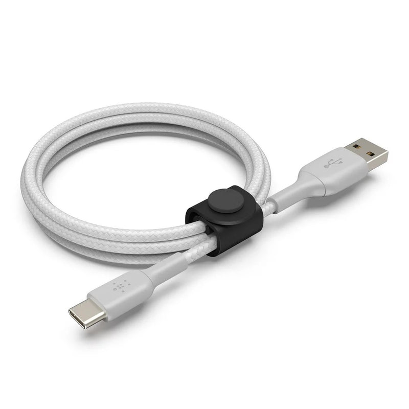 Belkin BoostCharge USB-C to USB-A Braided Charging Cable (Compatible with USB-C Devices) 5FT, Silver