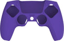 PlayVital Pure Series - Dockable Model - Anti-Slip Silicone Cover Skin for PS5 Controllers, Soft Rubber Grip Case -Compatible with Charging Stations - Thumb Grip Caps included - Purple