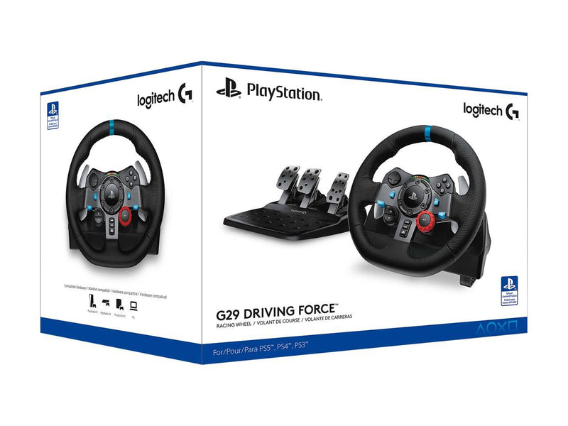 Logitech - G29 Driving Force Racing Wheel and Floor Pedals for PS5, PS4, PC, Mac