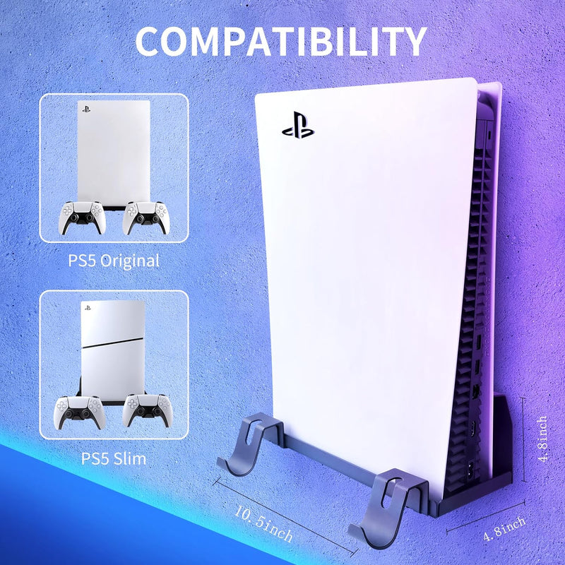 BracNova Wall Mount For PlayStation 5 Consoles - Original and SLIM models (compatible with both Disc/ Digital editions)