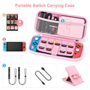 15-in-1 Pink Switch Accessories Kit/ Bundle for Girls by Younik - includes Carrying Case and Adjustable Stand