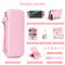 15-in-1 Pink Switch Accessories Kit/ Bundle for Girls by Younik - includes Carrying Case and Adjustable Stand