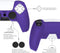 PlayVital Pure Series - Dockable Model - Anti-Slip Silicone Cover Skin for PS5 Controllers, Soft Rubber Grip Case -Compatible with Charging Stations - Thumb Grip Caps included - Purple