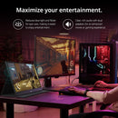 Ultra-Slim IPS 15.6in Portable Monitor w/Smart Cover & Speakers: FHD, 1080P, HDR, USB C, HDMI, Gaming Display, Plug & Play - Designed for Console, Laptop, PC, Phone, Mac