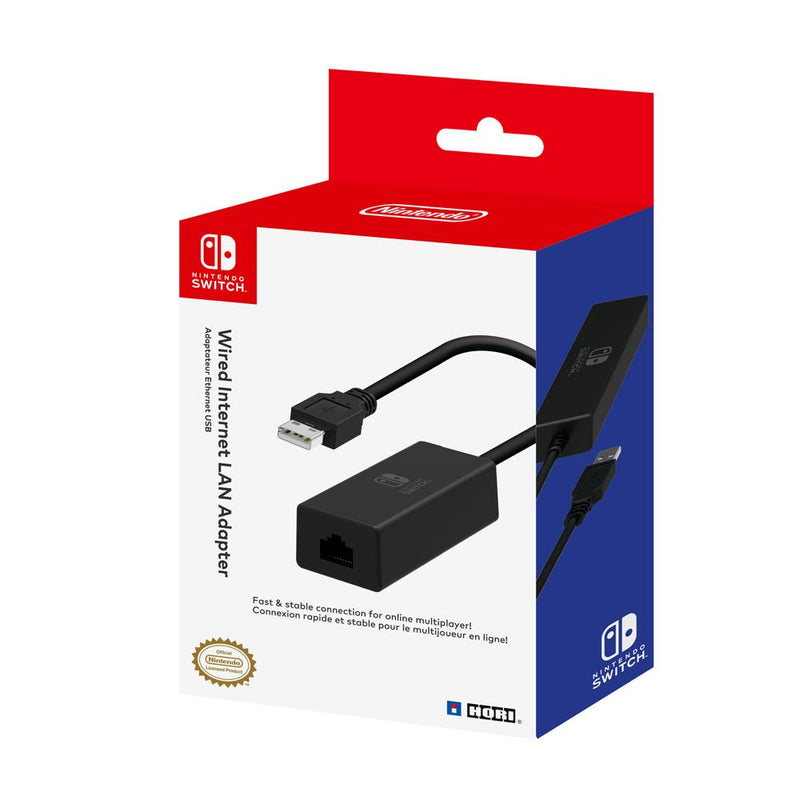 Nintendo Switch Wired Internet LAN Adapter - by HORI - Officially Licensed by Nintendo