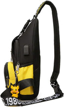 Pikachu WINK One-Shoulder Backpack with USB and Headphone Port - by CusalBoy Fashion