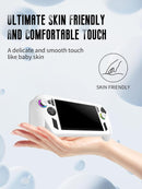 Soft Silicone Protective Cover/ Sleeve/ Case for Asus ROG Xbox Ally/ Ally X,  plus 4 Thumbstick Caps, Shockproof (White)