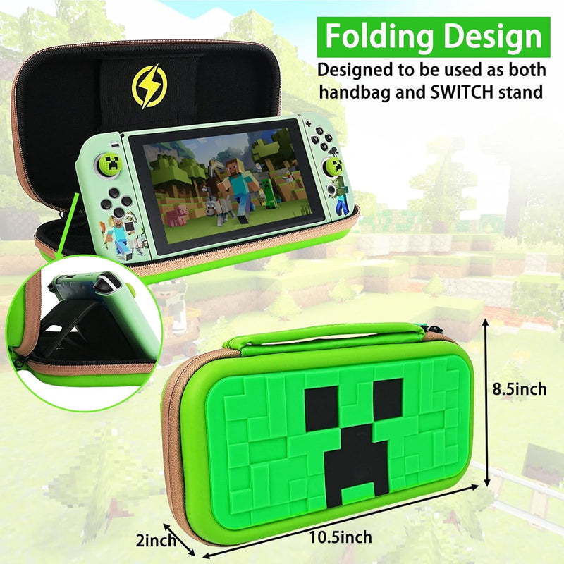 Minecraft Creeper Carrying Case for Nintendo Switch V2 & OLED models - TIKOdirect