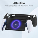 Silicone Case: Shock-Absorption, Anti-Fingerprint, Scratch Resistant, Cover/ Case for Sony Playstation Portal - Black - by Qoosea