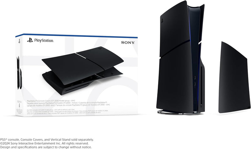 Sony PlayStation 5 SLIM Console Covers - Midnight Black - compatible with *BOTH* Disc and Digital Editions (SLIM)