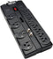 Tripp Lite TLP1208TELTV 12 Outlet Surge Protector Power Strip, 8ft Cord, Right-Angle Plug, Tel/Modem/Coax Protection, RJ11