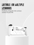 Soft Silicone Protective Cover/ Sleeve/ Case for Asus ROG Xbox Ally/ Ally X,  plus 4 Thumbstick Caps, Shockproof (White)