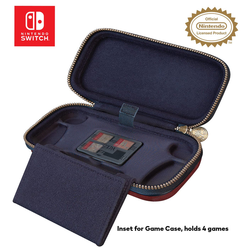 Game Traveler Zelda Nintendo Switch Lite Carrying/ Travel Case with Adjustable Viewing Stand and Bonus Game Case