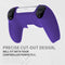 PlayVital Pure Series - Dockable Model - Anti-Slip Silicone Cover Skin for PS5 Controllers, Soft Rubber Grip Case -Compatible with Charging Stations - Thumb Grip Caps included - Purple