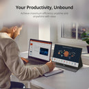 Ultra-Slim IPS 15.6in Portable Monitor w/Smart Cover & Speakers: FHD, 1080P, HDR, USB C, HDMI, Gaming Display, Plug & Play - Designed for Console, Laptop, PC, Phone, Mac