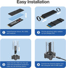 GRAUGEAR M.2 NVMe SATA SSD Enclosure Docking Station, USB 3.2 Gen 2 10Gbps External Docking Base with Cooling Fan, UASP Trim Support, M2 PCIe NGFF M Key M+B Key, RTL9210B Chipset [G-M2DK-AC-10G]