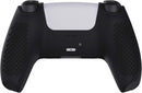 eXtremeRate PlayVital Black 3D Studded Edition Anti-Slip Silicone Cover Skin for PS5 Wireless Controller with 6 Black Thumb Grip Caps