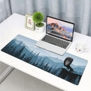 Fog Forest Blue Mountains Wolf Tree XXL Gaming Mouse Pad for Desk, Non-Slip, Long, Extended (31.5 in X 11.8 in)