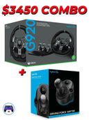 COMBO DEAL - Logitech - G920 Driving Force Racing Wheel and Pedals + Driving Force Shifter for Xbox Series X|S, Xbox One, PC