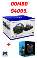 COMBO DEAL - Logitech - G923 Driving Force Racing Wheel and Pedals + Driving Force Shifter for PS5, PS4 and PC