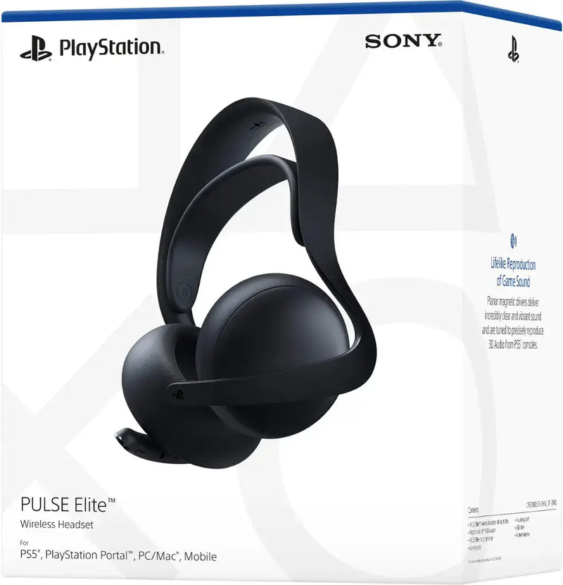 Sony PlayStation PULSE ELITE Wireless Headset (Midnight Black) desig
