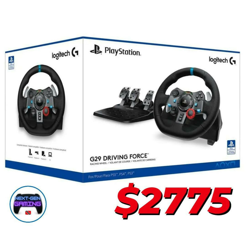 COMBO DEAL - Logitech - G29 Driving Force Racing Wheel and Floor Pedals + Driving Force Shifter for PS5, PS4, PC and Mac