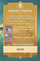 Genshin Impact - Genesis Crystals, Battle Pass: Gnostic Hymn/ Gnostic Chorus, Welkin Moon