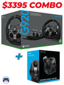 COMBO DEAL - Logitech - G920 Driving Force Racing Wheel and Pedals + Driving Force Shifter for Xbox Series X|S, Xbox One, PC