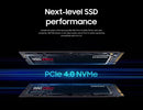 Samsung - 980 PRO 1TB PCIe4.0 Gen 4 x4 NVMe M.2 Gaming Internal Solid State Drive - PS5 compatible SSD ( HeatSink required )