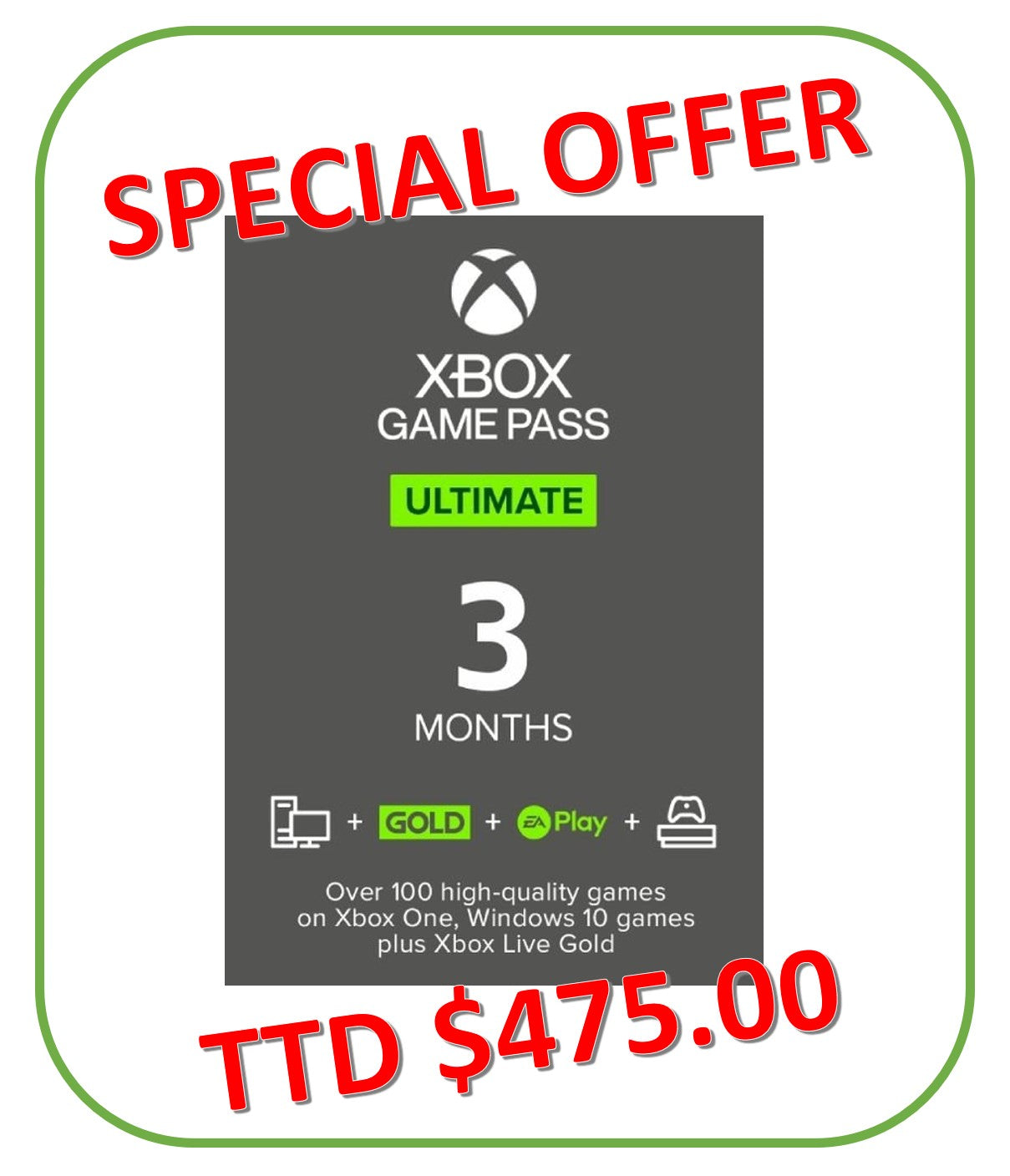 SPECIAL OFFER: Xbox Game Pass Ultimate month membership GLOBAL