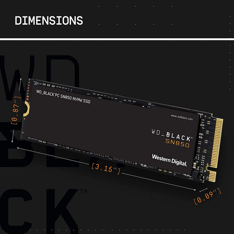 WD_Black SN850 NVMe M.2 SSD Drive 1TB - Fully compatible with the PS5