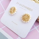 Freshwater pearls dreamcatcher studs