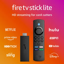 Fire TV Stick Lite with latest Alexa Voice Remote Lite (no TV controls), HD streaming device